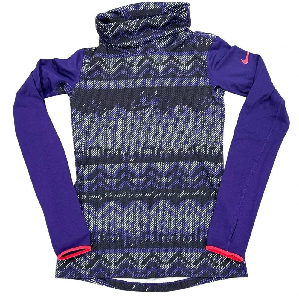 Nike Women's Turtleneck Top Size Small Purple - Picture 1 of 7